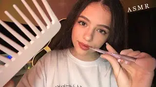 ASMR HAIRDRESSER + MAKEUP 💇🏻‍♀️💄 *sleepover with a friend*