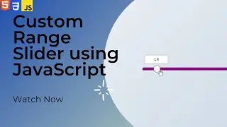 custom range slider using #HTML #CSS and #JavaScript | Watch Now