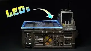 I made a light-up landing pad on a cyberpunk building | Cyberstreets Diorama Building #2