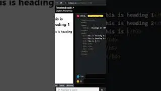 Types of heading in HTML || h1 to h6 || basic HTML tutorial