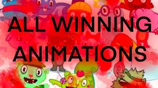 All winning animations in happy tree friends dumb ways to die game