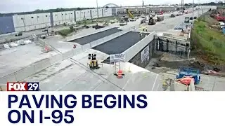 Paving begins on I-95 as weekend reopening deadline approaches