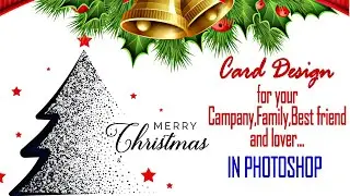Merry Christmas card design with #abi_moges in photoshop