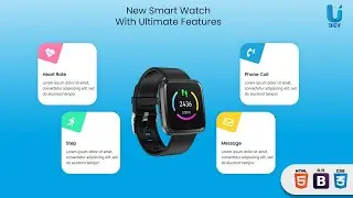 Create Feature section for Smart Watch - Bootstrap || UI DEV