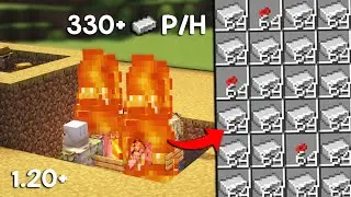 Minecraft 1.20+ Easy IRON Farm Tutorial - 330+ Per Hour!