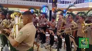 Banda do 19BC tocando canção do soldado na abertura da semana em comemoração ao exército 