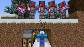 Minecraft Speedrunner VS 5 AI NETHERITE Hunters REMATCH