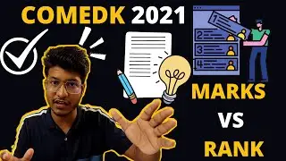 COMEDK Marks vs Rank 2021 | comedk top 10 colleges 2021