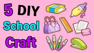 5 DIY School Craft 🌈 Paper Craft / Easy Craft Ideas / How To Make / DIY / School Craft Ideas