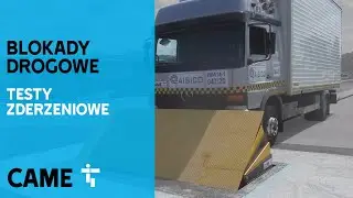 Blokada drogowa CAME podczas testów zderzeniowych