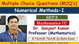 Module-1 [SET-2] Multiple Choice Questions (MCQ) of Numerical Method I  Mathematics-III  [RGPV Exam]
