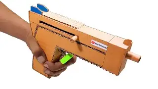 AMAZING How To Make Cardboard Gun | Very Simple Shooting Gun With High Power