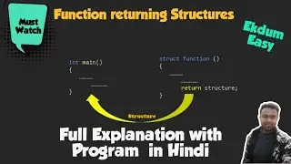 Function returning structure | function and structure in c | Structures in c