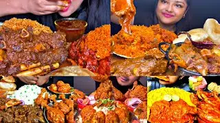ASMR EATING SPICY CHICKEN CURRY, MUTTON CURRY, EGG, BIRYANI | BEST INDIAN FOOD MUKBANG|Foodie India|