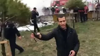 İstanbul Beylikdüzü'nde helikopter düştü