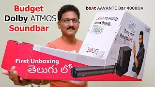 Budget Dolby ATMOS Soundbar boAt AAVANTE Bar 4000DA Unboxing & Review in Telugu...😱
