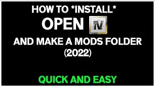 HOW TO *INSTALL* OPEN IV AND MAKE A MODS FOLDER IN GTA V ON EPIC GAMES (2022)