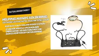 Magnetic Helping Hands with Big 5X Magnifying Lamp and Heavy Duty Soldering Work Station