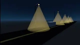 Godot 3 Raymarched Cones 2 Street lamps