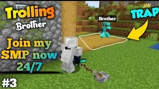 I trap my brother in trap || Join my SMP now|| @AH_gaming9412