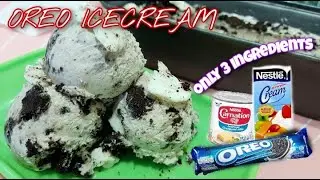 Only 3 ingredients Oreo IceCream / bake by mama jhane