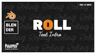 Blender | Kinetic Typography Tutorial  | Rolling Text Intro