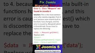 Joomla 3 to 4 Migration Errors Fixed part 2 #joomla #basicjoomla #joomla5