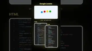 Day 48 - Google Loader #html #css #shorts #javascript
