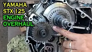Yamaha STX 125 Motorcycle Engine Overhaul - overhauling disassemble dismantle - PART 1 