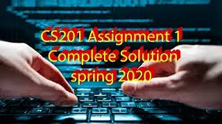 cs201 assignment 1 Solution spring 2020