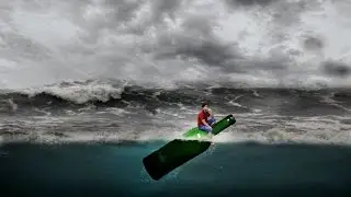 Photoshop manipulation tutorial (a man floating on a bottle)