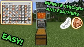 EASIEST 1.21 AUTOMATIC CHICKEN FARM TUTORIAL in Minecraft Bedrock (MCPE/Xbox/PS/Switch/PC)