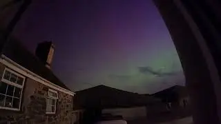 Northern Lights over Sarn on Wales.