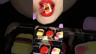 Sushi jelly, Sanrio cookie, freeze-dried jelly, chocolate marshmallow ASMR