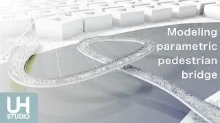 Create a parametric footbridge fast in Blender
