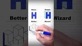 Draw 3D Letter H! 
