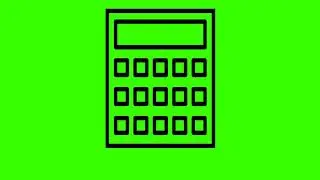 Animated Calculation Icon on Green Screen