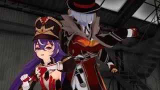 [MMD/Genshin Impact] Chevreuse attacks Fatui Skirmishes! (Headscissor, Ball kick)