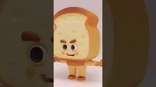 Character modeling in Blender | Bread 3D #shorts #blender3d  #blender #character3d