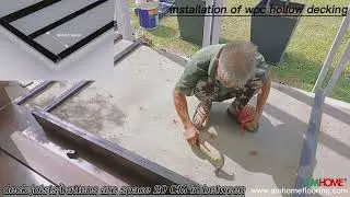 How to install WPC hollow decking on a concrete area