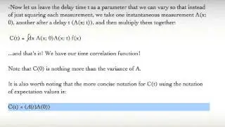 Time Correlation Functions (Autocorrelation)