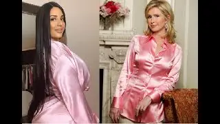 Western ladies in Silk Satin Dresses