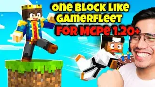 How to download One block like GamerFleet in Minecraft pocket edition 1.20+|Technical Gamer Kumar|