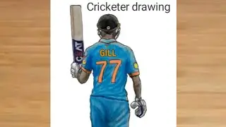 How to draw Shubman Gill (Cricket player) back side | Shubman Gill drawing | Shubman Gill