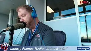 Liberty BSBL vs. New Mexico State in the radio booth, 3/22/25