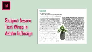 Subject Aware Text Wrap in Adobe InDesign