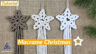 DIY Macrame STAR made with ONLY 4 Cords