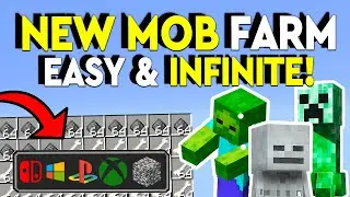 BEST MOB FARM in Minecraft Bedrock, MCPE, Consoles 1.21!