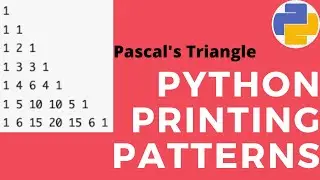 Pascal Triangle in python || Python Pattern Printing