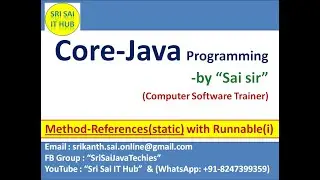 Java Method References with Runnable interface using Static Method 